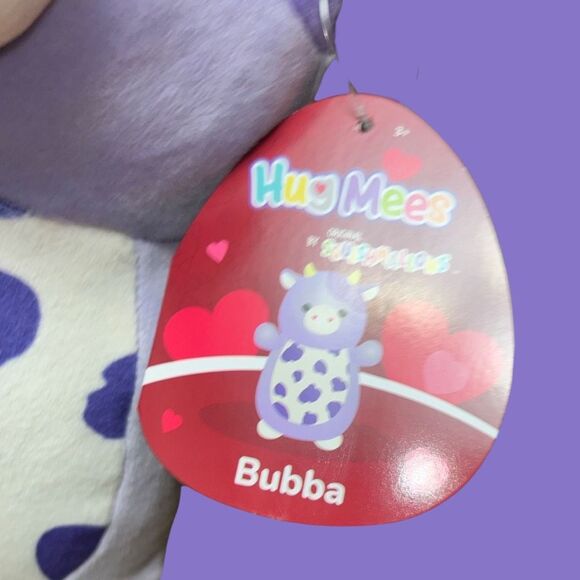 NWT Squishmallow Bubba Purple Cow Hugmees Hugmee Plush Valentine’s 10” - Picture 2 of 5
